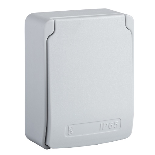 PratiKa socket - grey - 2P  E - 1016 A - 250 V - British - IP65 - surface