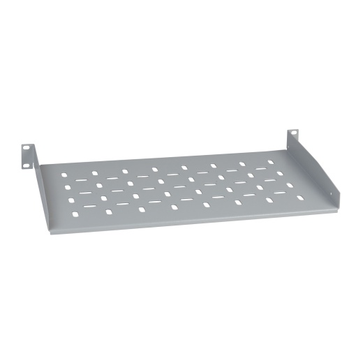 19" fixed shelf 1U on 2 uprights D250 with permissive load 15Kg