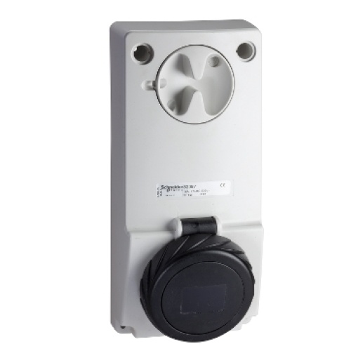 Unika interlocked socket - 16 A - 3P  E - 480...500 V AC - IP65 - panel