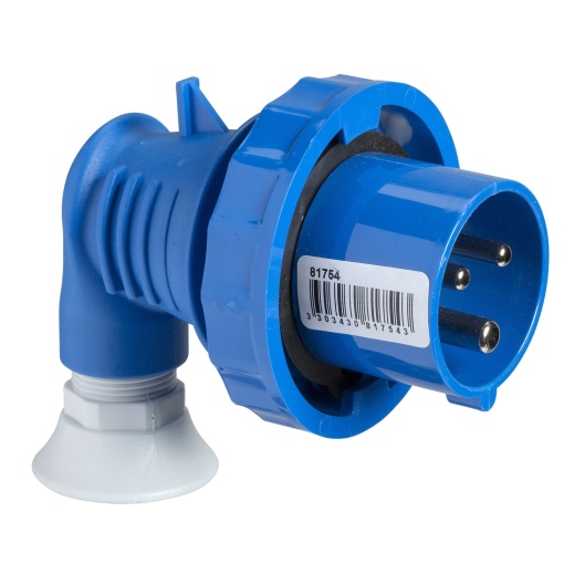 PratiKa wander plug - 90 angled - 16 A - 2P  E - 200...250 V AC - IP67