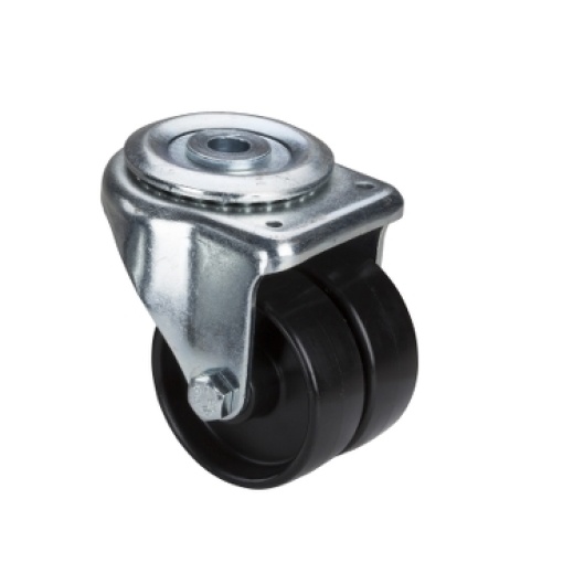 4 enclosure casters double roller - maximum load 160kg per caster - 92 mm