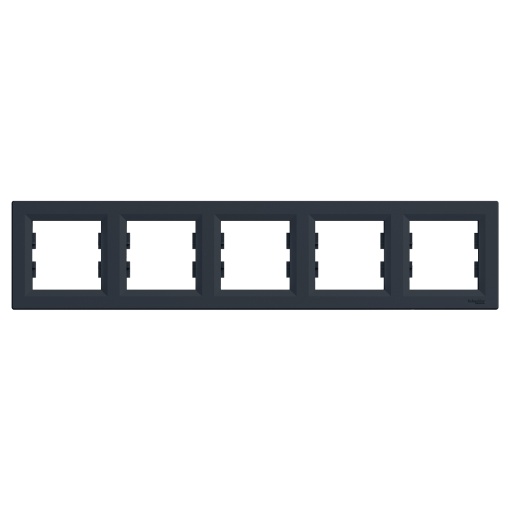Horizontal 5-gang frame, anthracite