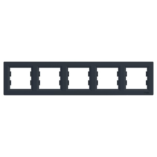 Horizontal 5-gang frame, anthracite