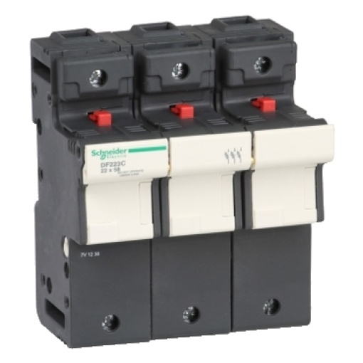 TeSyS porta-fusível 3P 125A - tamanho fusível 22 x 58 mm