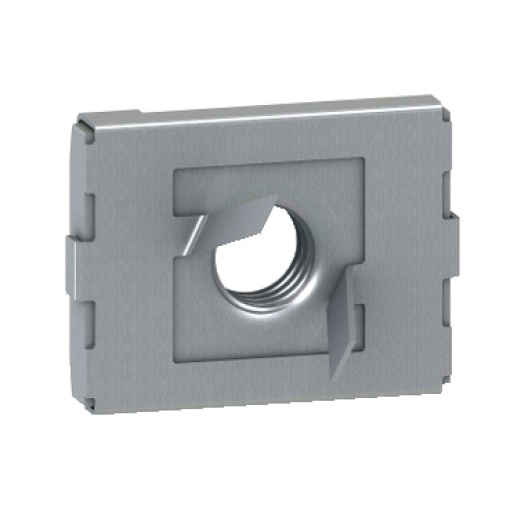 notched clamp nut M6 - for fixing mounting plate and rail on pre-drilled upright