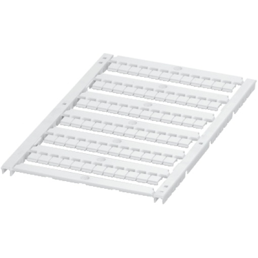 MARKING CARD FLAT, WITH 6 STRIPS, 5MM, UNPRINTED, 72 CHARACTERS, WHIT