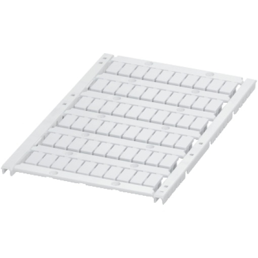 MARKING CARD WITH 6 STRIPS, 6MM, UNPRINTED, 60 CHARACTERS, WHITE