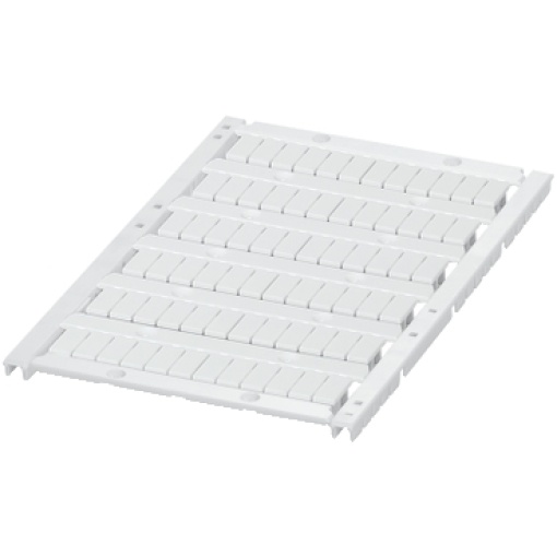 MARKING CARD WITH 6 STRIPS, 5MM, UNPRINTED, 72 CHARACTERS, WHITE