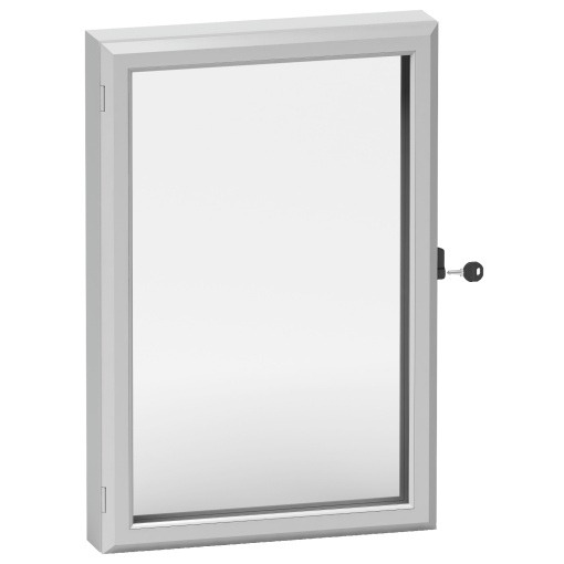 Control window IP 55 with aluminum frame and 3 mm acrylic window 400 x 400 mm