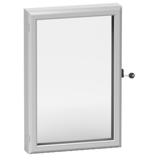 Control window IP 55 with aluminum frame and 3 mm acrylic window 400 x 400 mm
