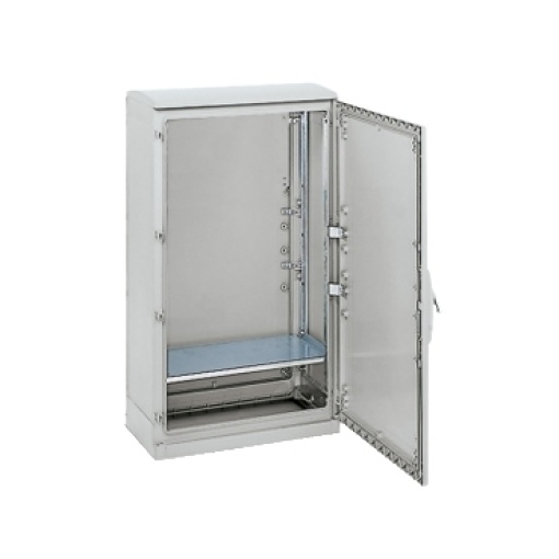 Set of 2 uprights for mount. hor.support plate or 19"chassis in PLAencl.H750mm