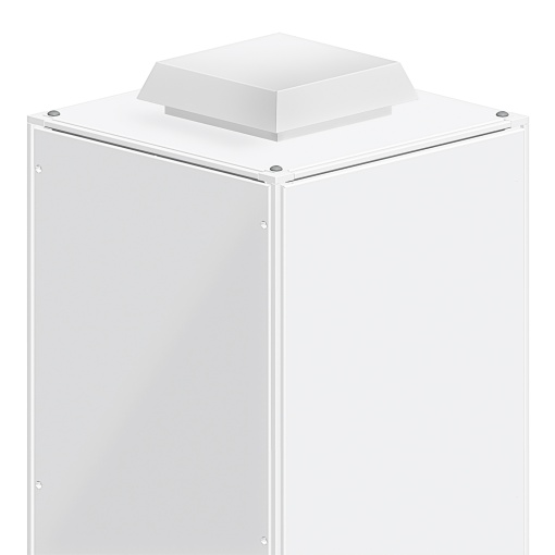 Roof outlet grille - cut-out 228x228mm - ext. dim 90x340x340mm - IP54, white RAL 9003