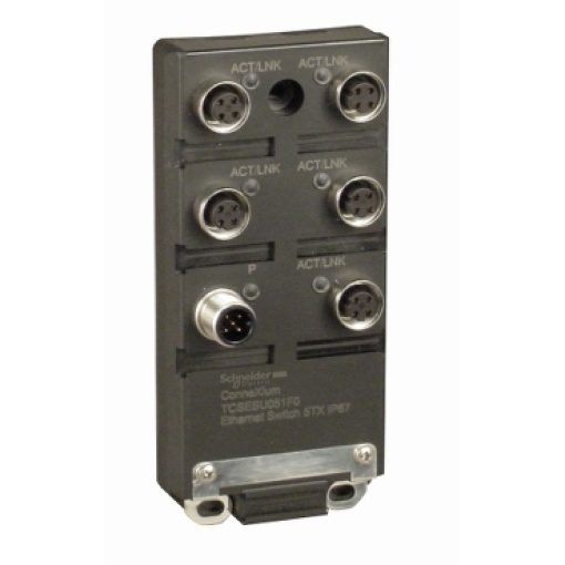 Interruptor ConneXium Unmanaged - 5 portas para cobre - IP67 - M12