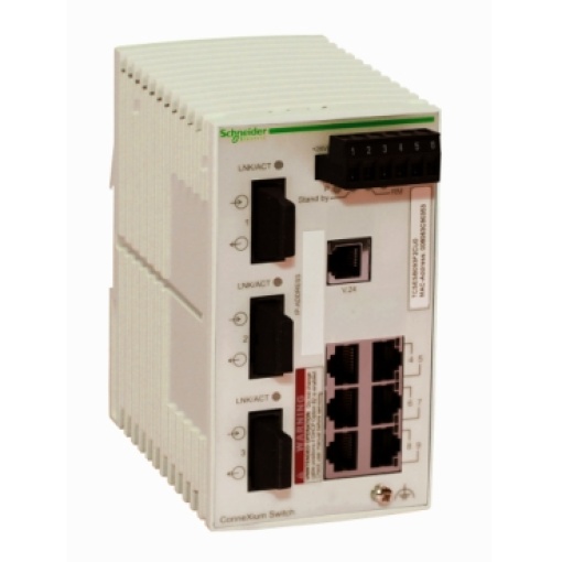 ConneXium básica Interruptor Controlados - 6 portas para portas de cobre 3  para fibra óptica multimodo