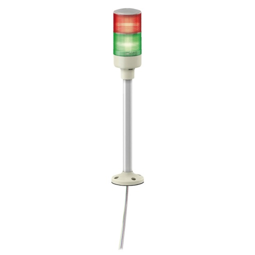 Baliza de sinalização monolítica, Harmony XVG, 60mm, verde vermelho, luz fixa, sinal sonoro, placa de fixação e mont. em tubo de alum., IP42,24V CACC