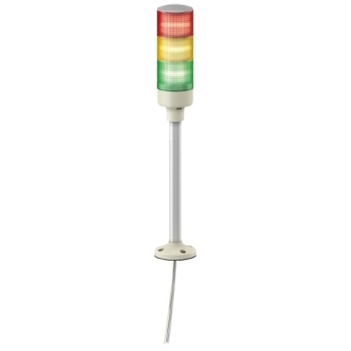 Baliza de sinalização monolítica, Harmony XVG, 60mm, verde laranja vermelho, luz fixa, montagem e placa de fixação de tubo de alum., IP53, 24V CACC