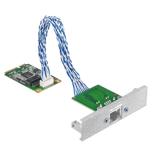 Mini PCIe interface Ethernet 1xRJ45 para iPC