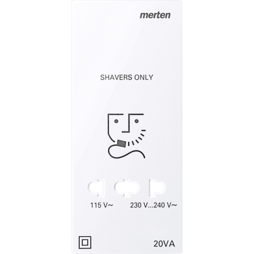 M-Elegance - Centro de tomada para máquina de barbear - Branco ativo