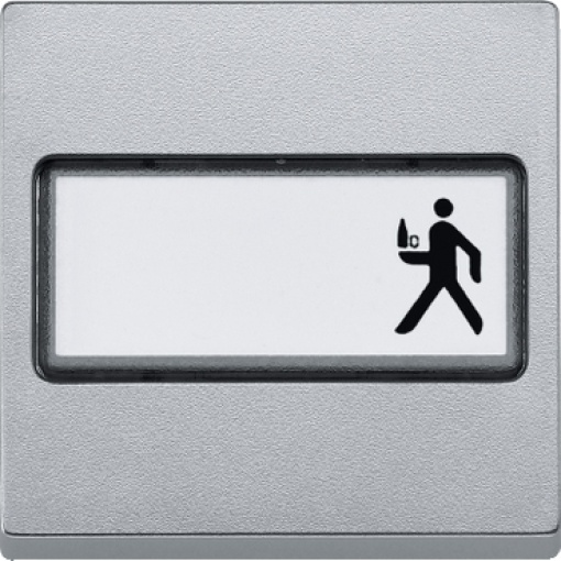 Tecla, Merten System M, com campo de eqtiqueta, alumínio