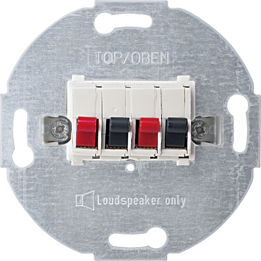 Tomada altifalante dupla, branco polar