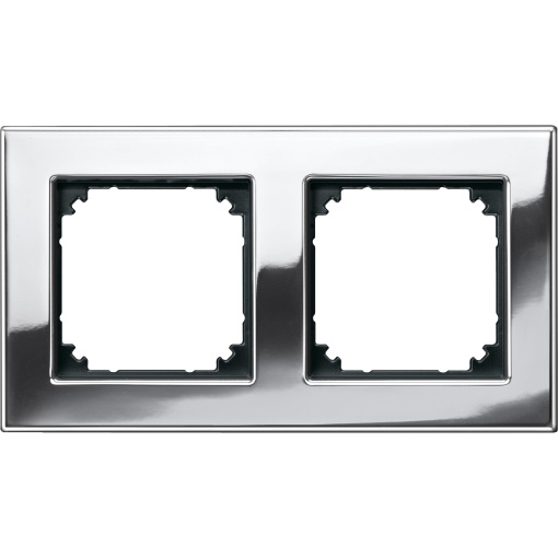 System M - Quadro 2 Elementos Metal Cromado