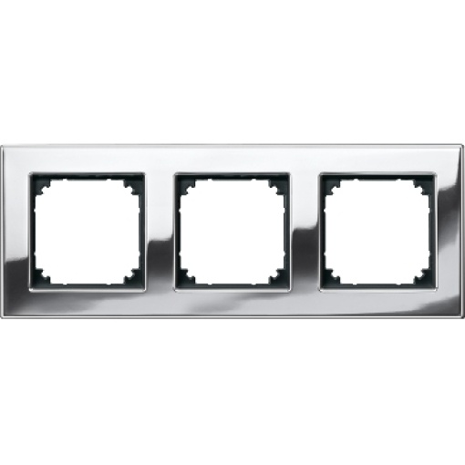 System M - Quadro 3 Elementos Metal Cromado