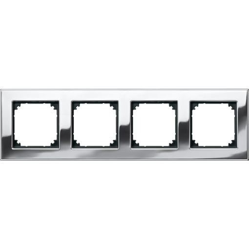 System M - Quadro 4 Elementos Metal Cromado