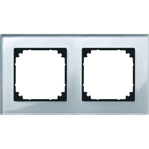 Quadro, vidro do Merten M-Plan, 2 elementos, prata de diamante