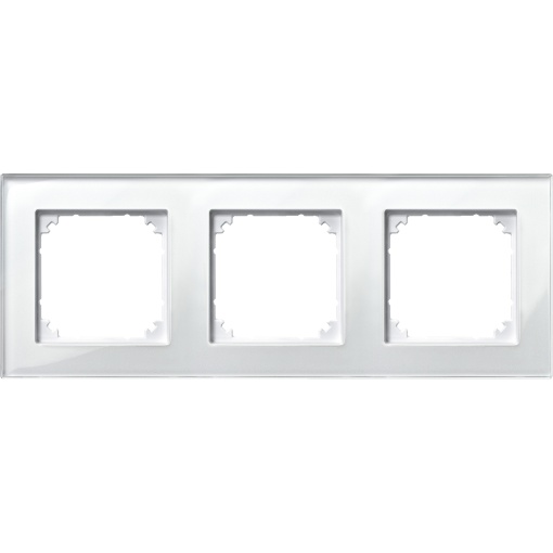 Quadro, vidro do Merten M-Plan, 3 elementos, branco brilhante