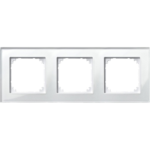 Quadro, vidro do Merten M-Plan, 3 elementos, branco brilhante