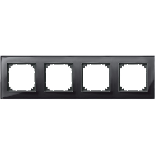 Quadro, vidro do Merten M-Plan, 4 elementos, preto onyx