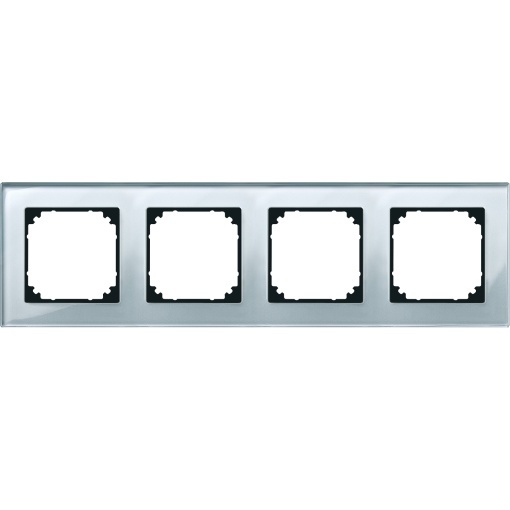 Quadro, vidro do Merten M-Plan, 4 elementos, prata de diamante