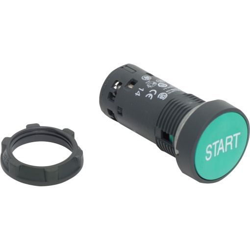 Pulsador rasante verde  no - 'start'