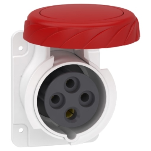 PratiKa socket - screw - straight - 16A - 3P  E - 380...415 V AC - panel