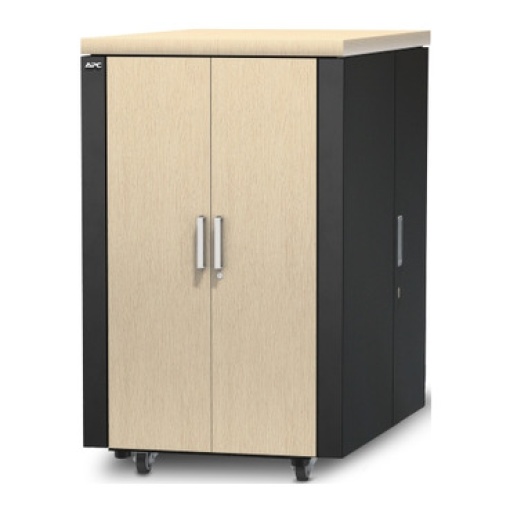 Sala de Computadores com Isolamento Acústico Seguro NetShelter CX 24U num Armário de Caixa Internacional