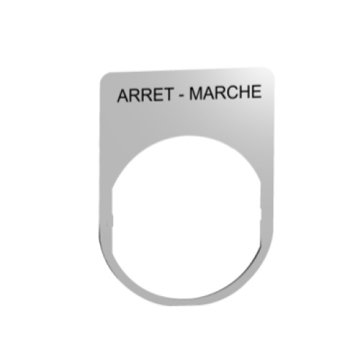 30x40mm porta-etiqueta metal com rótulos. "arre