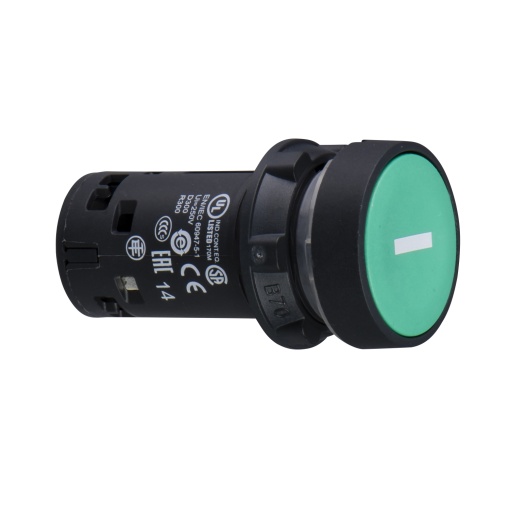 Pulsador rasante verde  no - 'i'