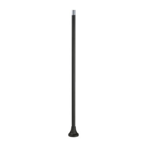Tubo de suporte  base de fixação l800 mm - alumínio preto - xvb