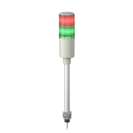 Baliza de sinalização monolítica, Harmony fácil XVG, 60mm, verde vermelho, luz fixa, sinal sonoro, montagem em tubo de alumínio, IP23, 220...240V CA