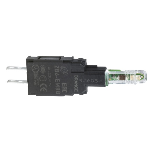 Corpo para luz piloto - zb6 - led laranja incorporado - 230..240 v