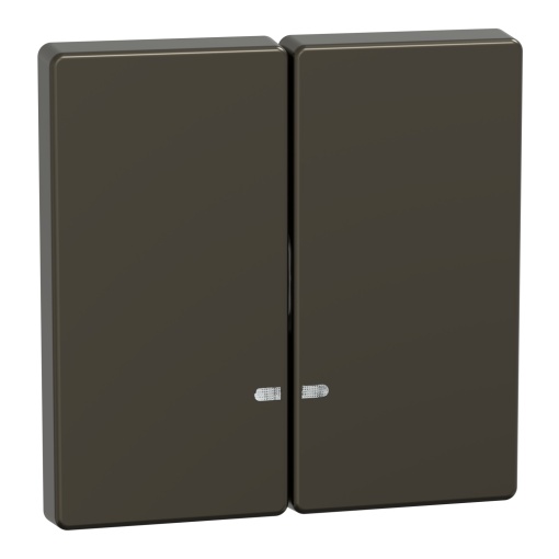 Tecla, D-Life, 2 elementos com visor, mocca metal