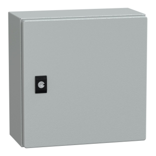Spacial CRN plain door with mount.plate. H300xW300xD150 IP66 IK10 RAL7035..