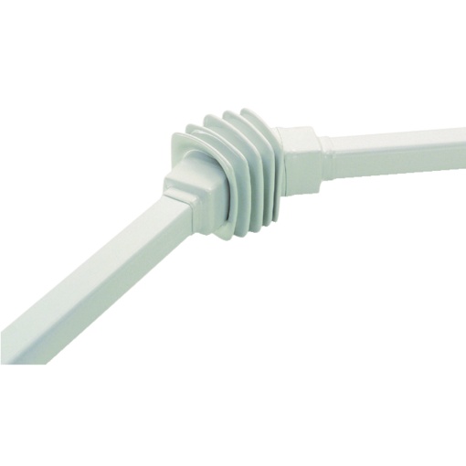 Articulated tube joint, square 50 mm, cast steel RAL 7040. For S3CM HMI encl.