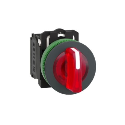 selector flush   luminosous  vermelho  3 posições fijas 24v ac  dc