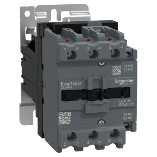 Contator, Easy TeSys Control, LC1E, 3P 3NO, AC-3AC-3e, 440 V, 50 A, bobina de 24 V CC