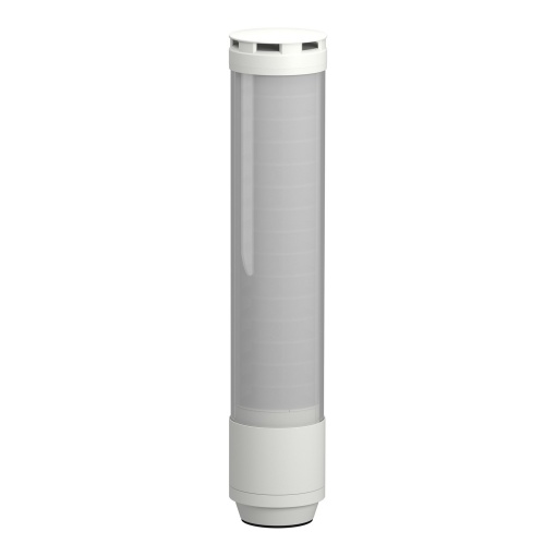 Torre luminosa monolítica inteligente, Harmony Pro XVTS, Ø70mm, 15 segmentos de luz, ligação M12 IO-Link, com campainha em branco