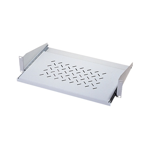 19" telescopic shelf 2U on 2 uprights D250 with permissive load 20Kg