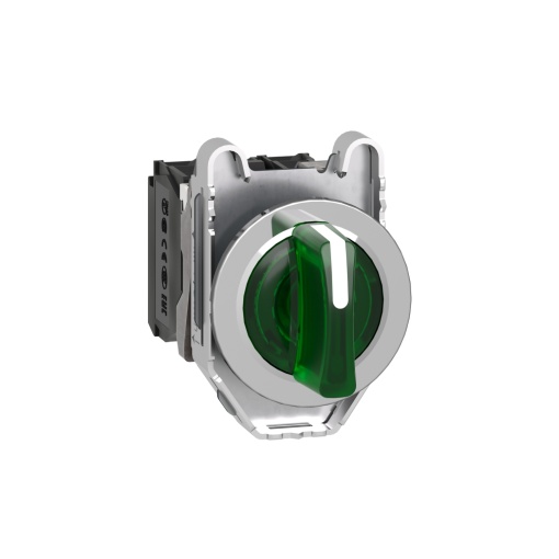 selector flush   luminosous verde 3 posições fijas 230v ac