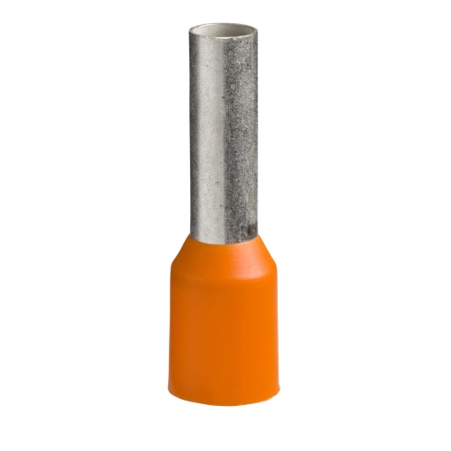 ponteira simples  tamanho longo  4 mm2 - laranja