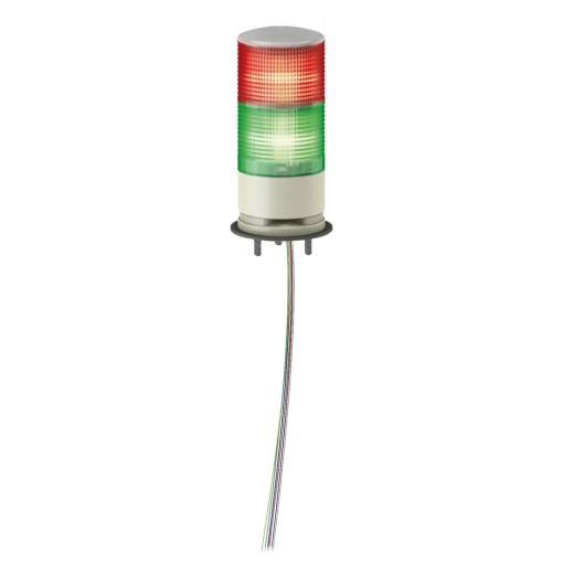Baliza de sinalização monolítica, Harmony XVG, 60mm, verde vermelho, luz fixa, sinal sonoro, montagem na base, IP42, 24V CACC